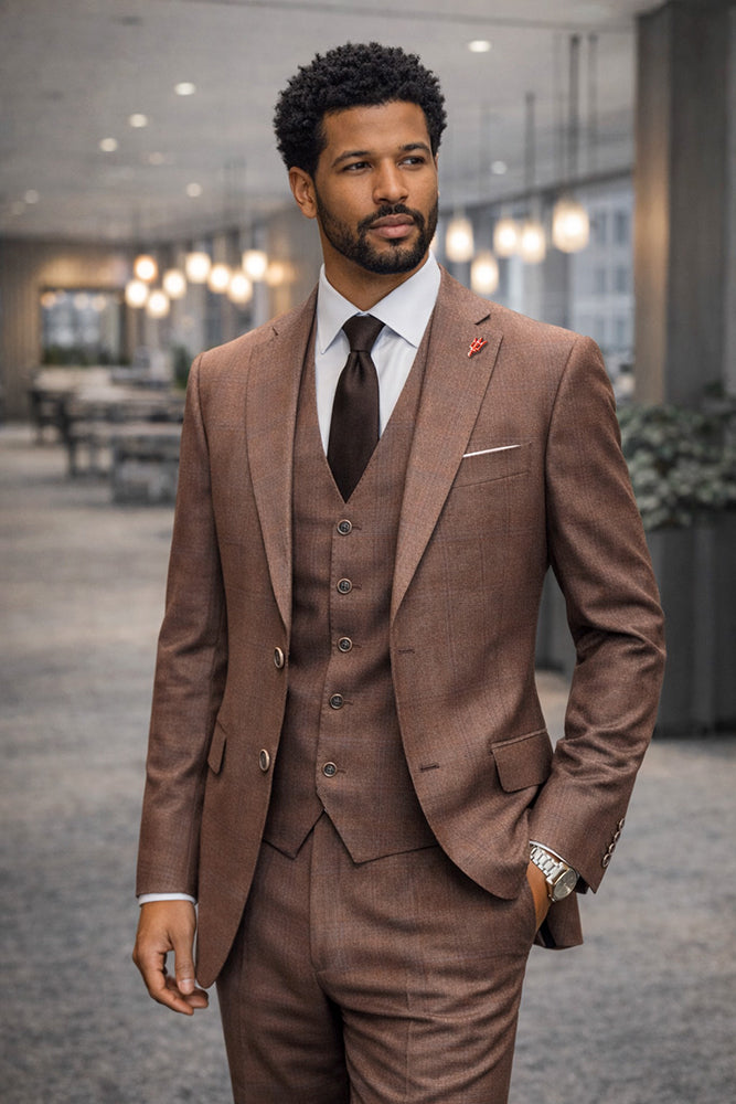 PAGNOLI 3 PC COPPER MODERN FIT SUIT