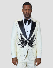 PERINI 2 PC OFF WHITE MODERN FIT TUXEDO