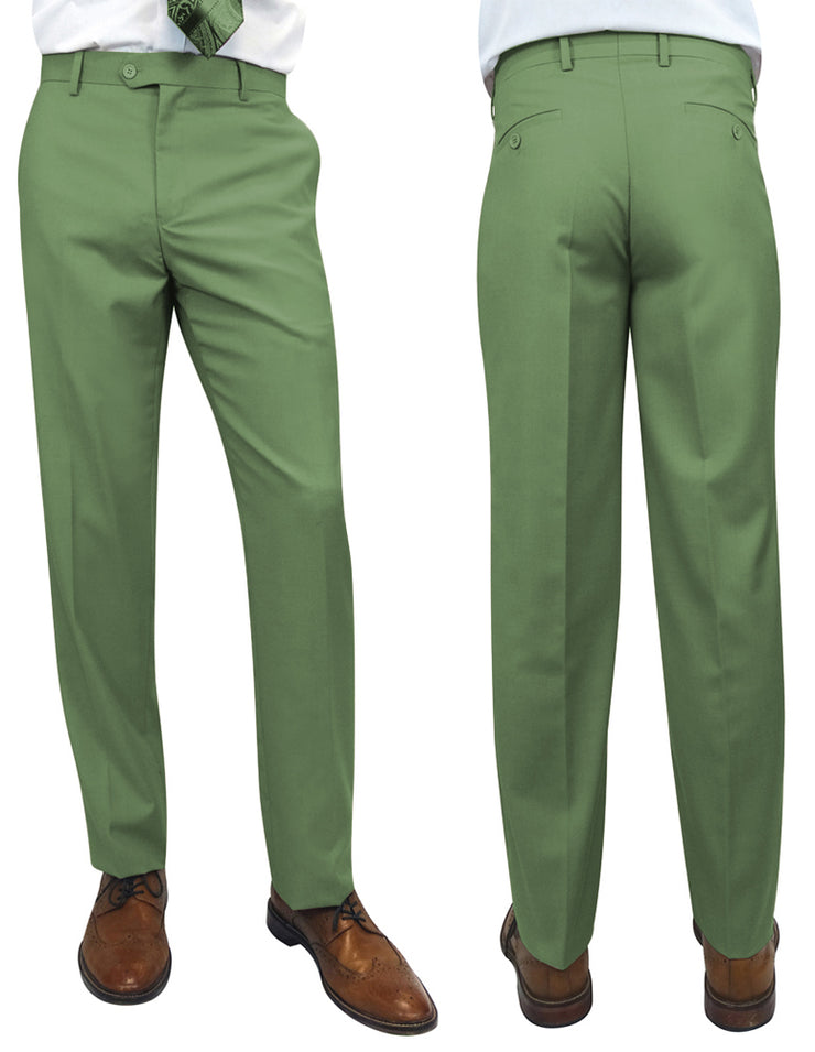 APPLE GREEN SLIM FIT DRESS PANTS
