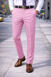 PINK SLIM FIT DRESS PANTS