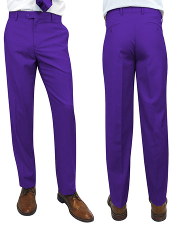 PURPLE SLIM FIT DRESS PANTS