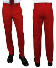 RED SLIM FIT DRESS PANTS