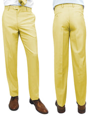 YELLOW SLIM FIT DRESS PANTS