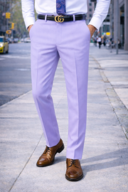 LAVENDER SLIM FIT DRESS PANTS
