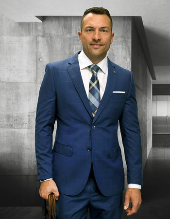 PRITCHARD 2 PC BLUE MODERN FIT SUIT