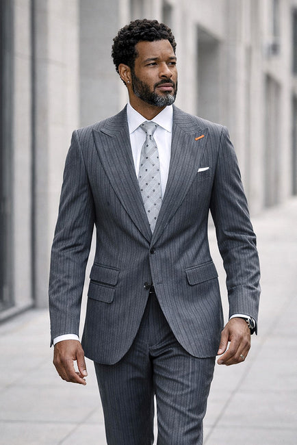 PORTO 2 PC CHARCOAL MODERN FIT SUIT