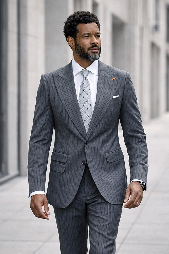 PORTO 2 PC CHARCOAL MODERN FIT SUIT