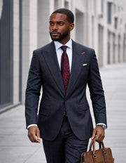 PORTO 2 PC DARK GRAY MODERN FIT SUIT