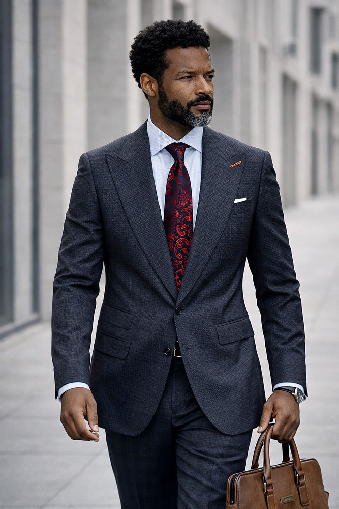 PORTO 2 PC DARK GRAY MODERN FIT SUIT