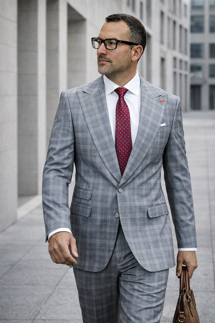PORTO 2 PC GRAY MODERN FIT SUIT