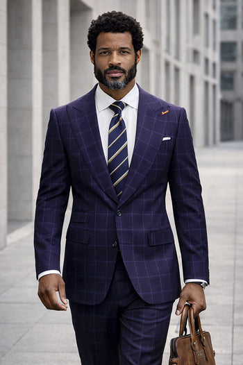 PORTO 2 PC MIDNIGHT MODERN FIT SUIT