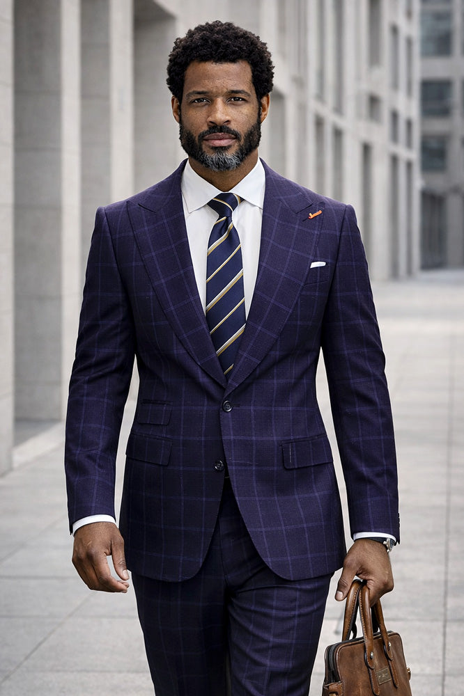 PORTO 2 PC MIDNIGHT MODERN FIT SUIT