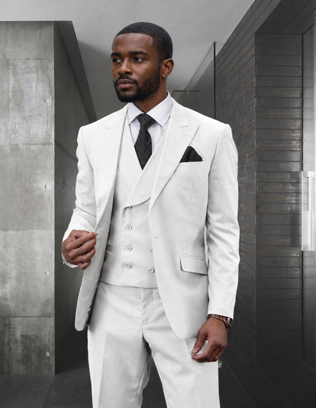 RIMA WHITE DOULBE BREASTED 3 PC SUIT