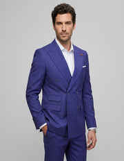 DEVIN 2 PC INDIGO DOUBLE BREASTED MODERN FIT SUIT