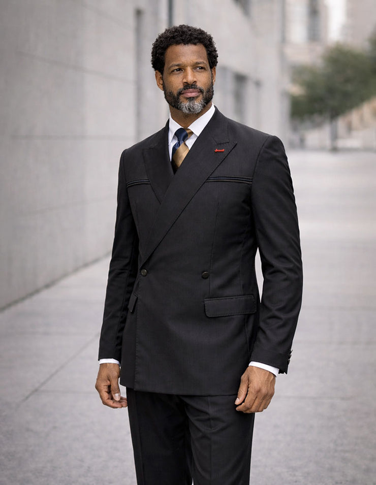 SIENA BLACK DESIGNER DOUBLE BREASTED SUIT