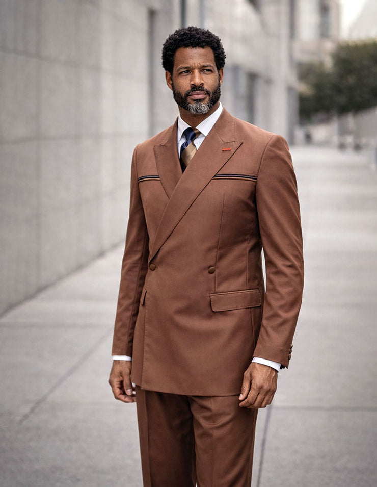 SIENA COPPER DESIGNER DOUBLE BREASTED SUIT