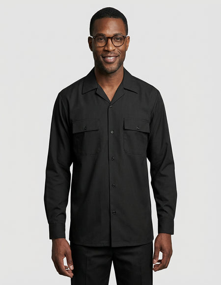 BLACK 2 PC SHIRT AND PANT SET