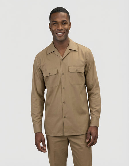 CARAMEL 2 PC SHIRT AND PANT SET