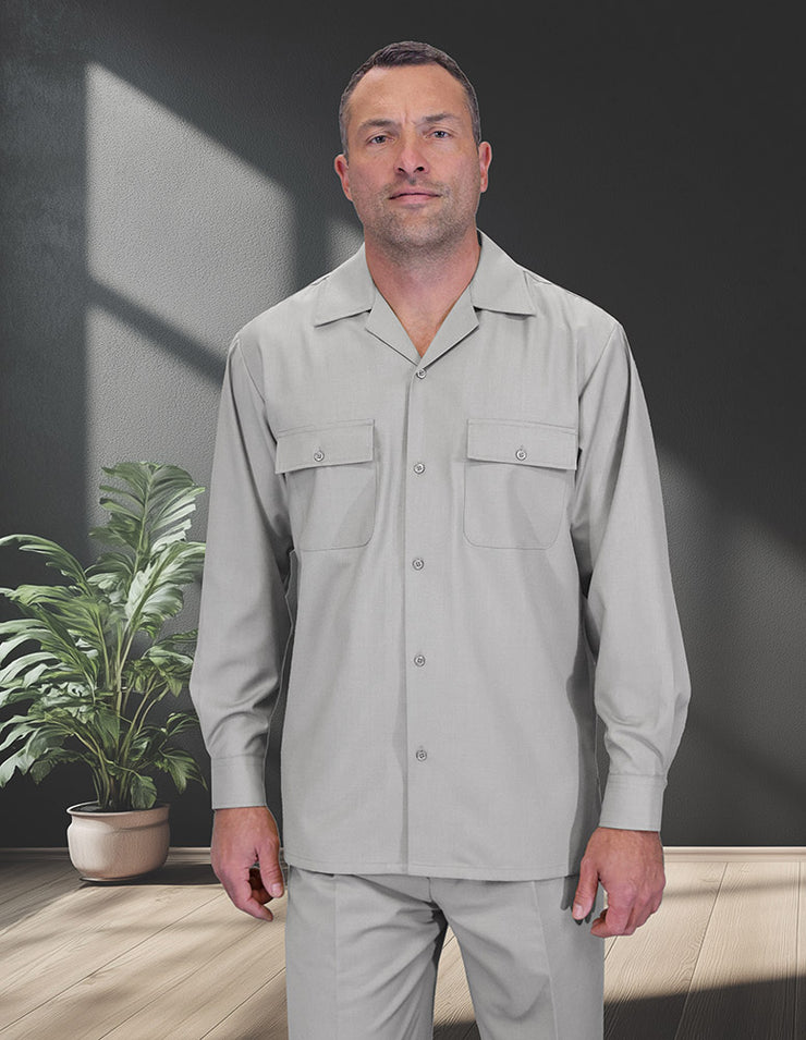 GRAY 2 PC SHIRT AND PANT SET