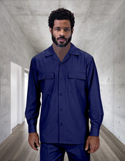 NAVY 2 PC SHIRT AND PANT SET