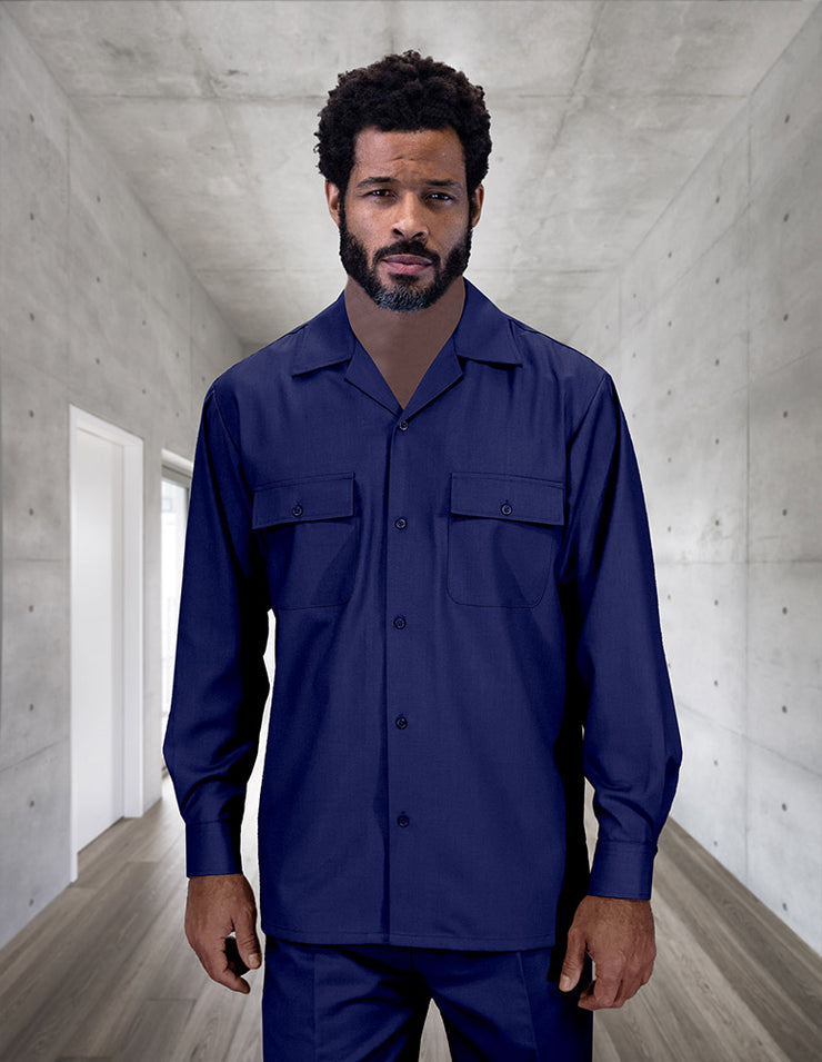 NAVY 2 PC SHIRT AND PANT SET