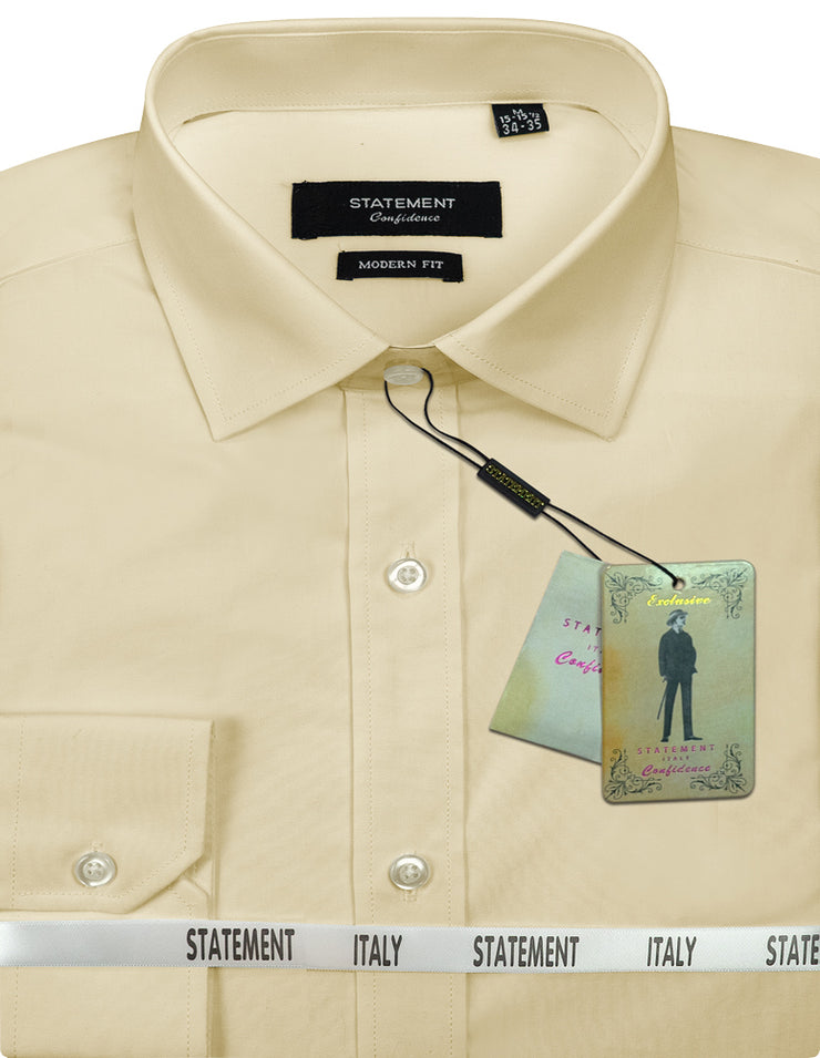 MODERN FIT TAN BASIC DRESS SHIRT Bachrach MODERN FIT TAN BASIC DRESS SHIRT Bachrach