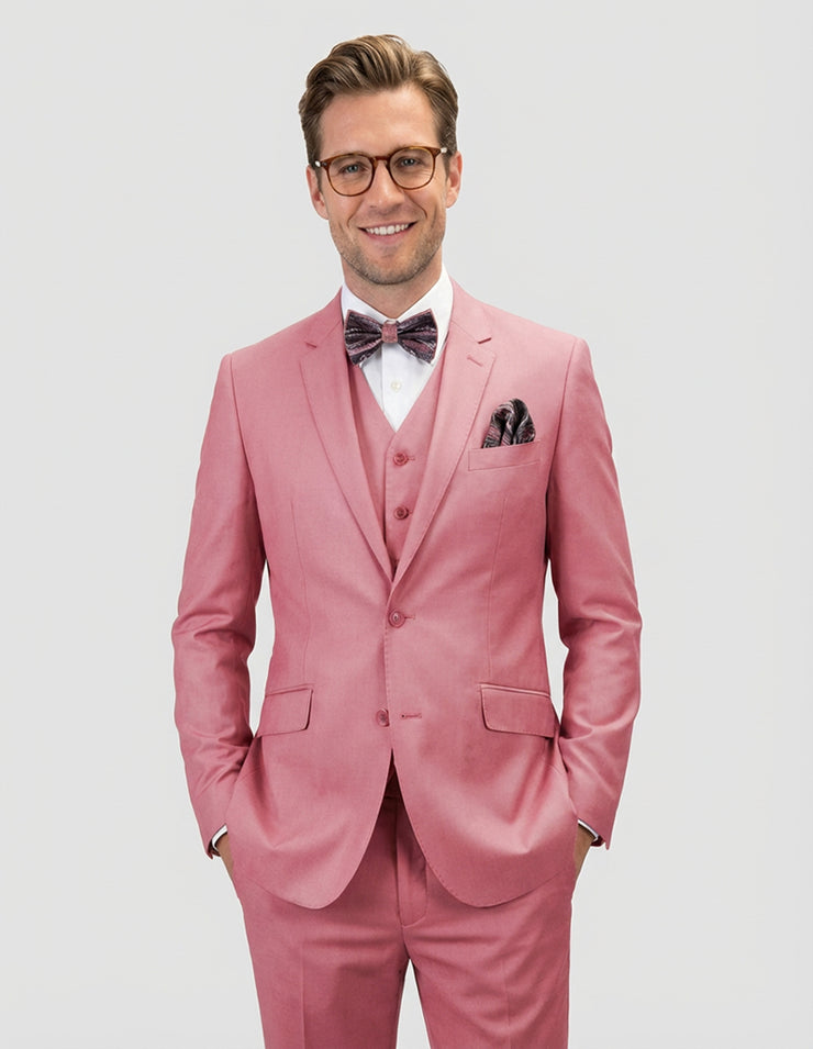 STAVROS 3 PC BLUSH MODERN FIT SUIT