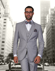 STAVROS 3 PC GRAY MODERN FIT SUIT