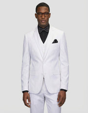 STAVROS 3 PC WHITE MODERN FIT SUIT