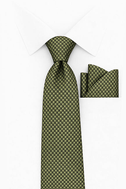 GREE DOT 2 PC TIE & HANKIE SET