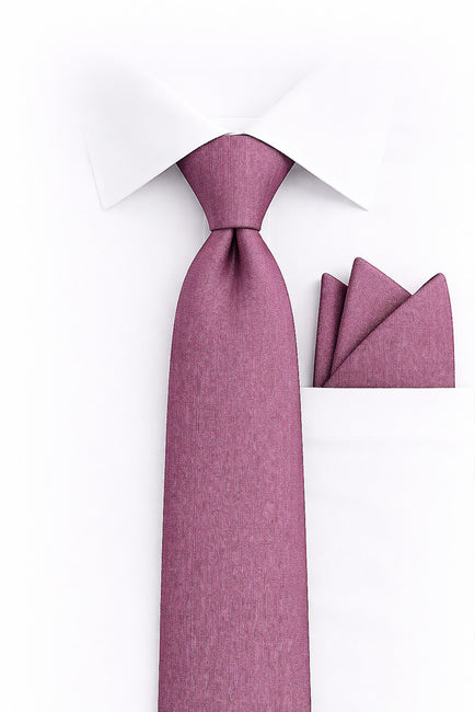 PINK 2 PC TIE & HANKIE SET