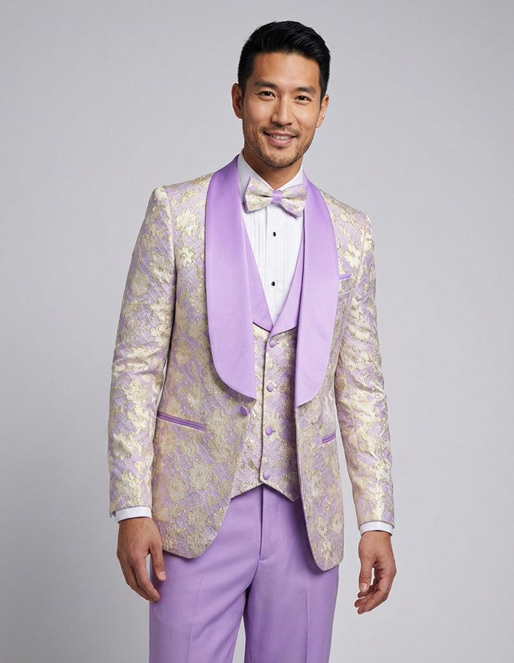 TIZANO 3 PC PURPLE MODERN FIT TUXEDO
