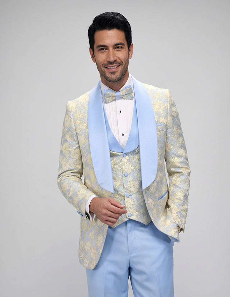 TIZANO 3 PC SKY BLUE MODERN FIT TUXEDO
