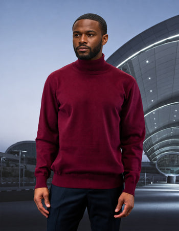 BURGUNDY TURTLE NECK