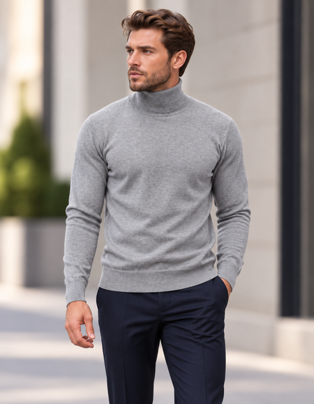 GRAY TURTLE NECK