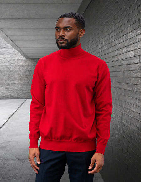 RED TURTLE NECK