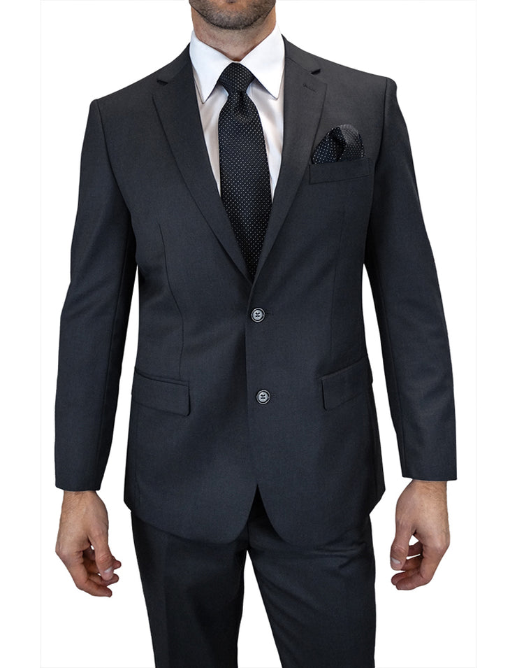 TRISTAN 2 PC CHARCOAL MODERN FIT SUIT