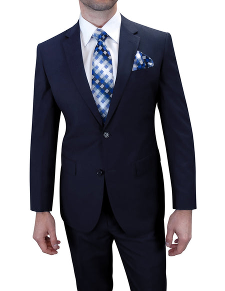 TRISTAN 2 PC NAVY MODERN FIT SUIT