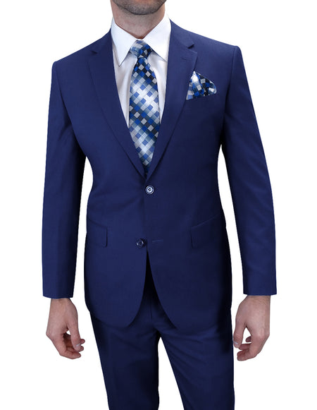 TRISTAN 2 PC SAPPHIRE MODERN FIT SUIT