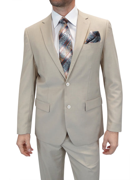TRISTAN 2 PC TAN MODERN FIT SUIT