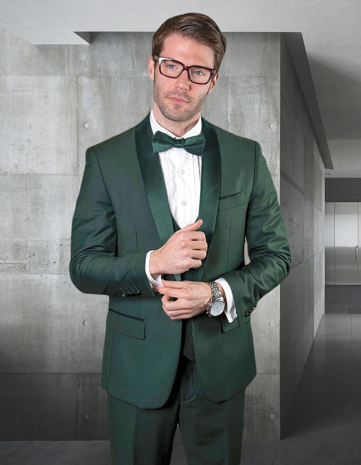 RENOIR 3 PC HUNTER/HUNTER MODERN FIT TUXEDO