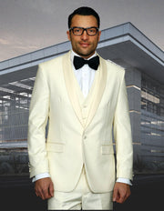 RENOIR 3 PC OFF WHITE MODERN FIT TUXEDO