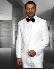 RENOIR 3 PC WHITE MODERN FIT TUXEDO