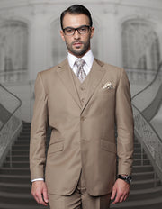 TAZMAN 3 PC BRONZE REGULAR FIT SUIT