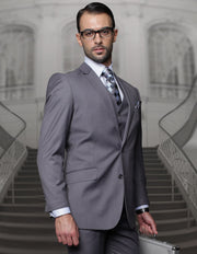 TAZMAN 3 PC SAND REGULAR FIT SUIT