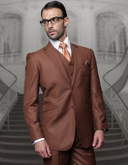 TAZMAN 3 PC COPPER REGULAR FIT SUIT