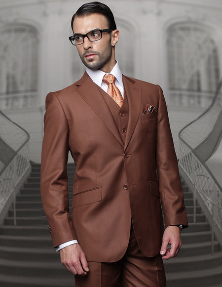 TAZMAN 3 PC COPPER REGULAR FIT SUIT