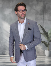LANGLEY BLACK PATTERN MODERN FIT BLAZER