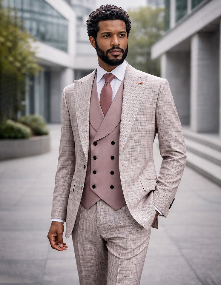 VIOLA BLUSH 3 PC MODERN FIT SUIT