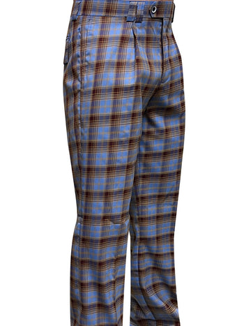SKYLINE PLAID WIDE LEG DRESS PANTS